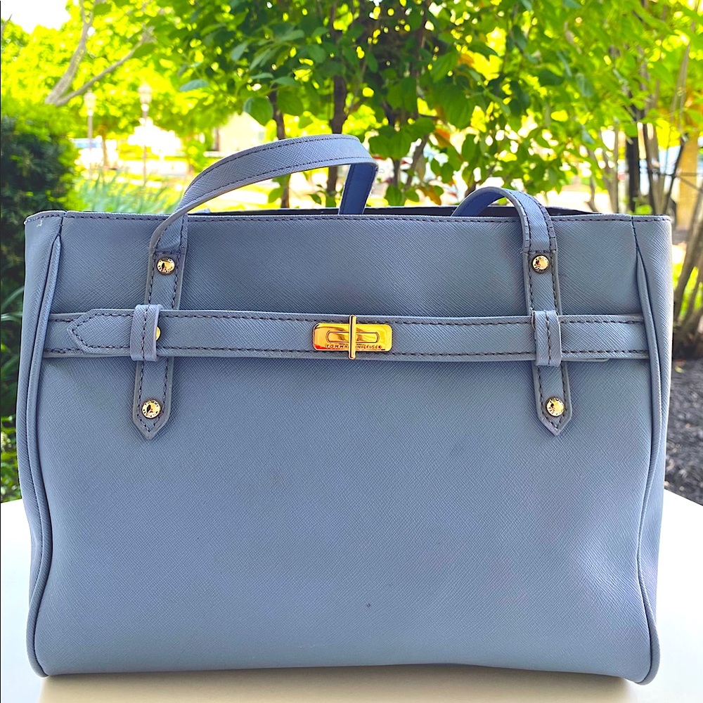 Tommy Hilfiger tote bag blue in wonderful pre-loved condition